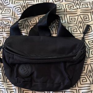 Baboon to the Moon Black Crossbody Bag